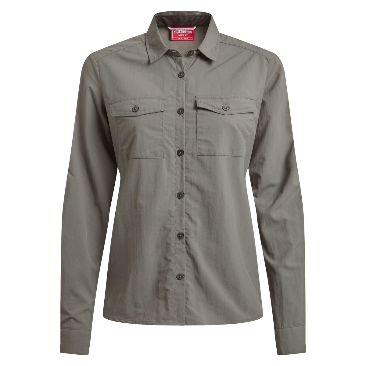 Vert - Front - Craghoppers Womens-Ladies Loukkos Nosilife Long-Sleeved Shirt