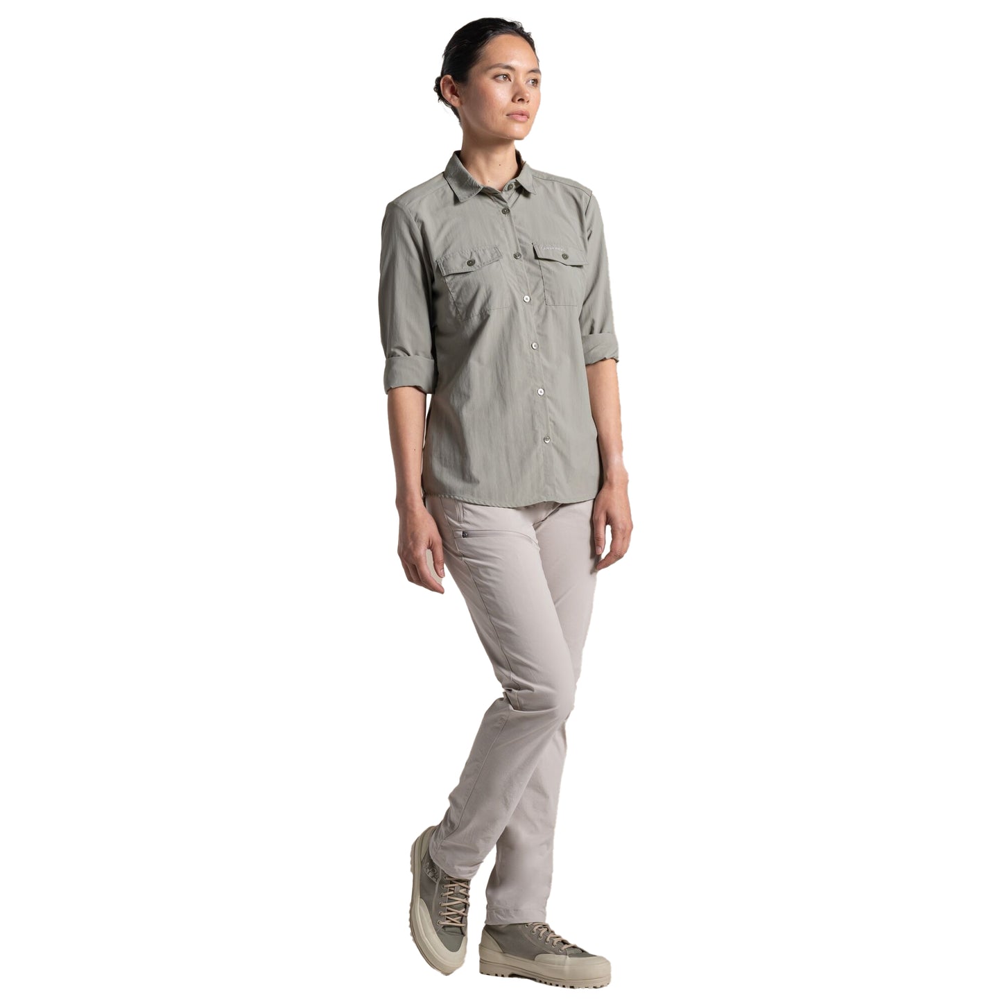 Vert - Lifestyle - Craghoppers Womens-Ladies Loukkos Nosilife Long-Sleeved Shirt