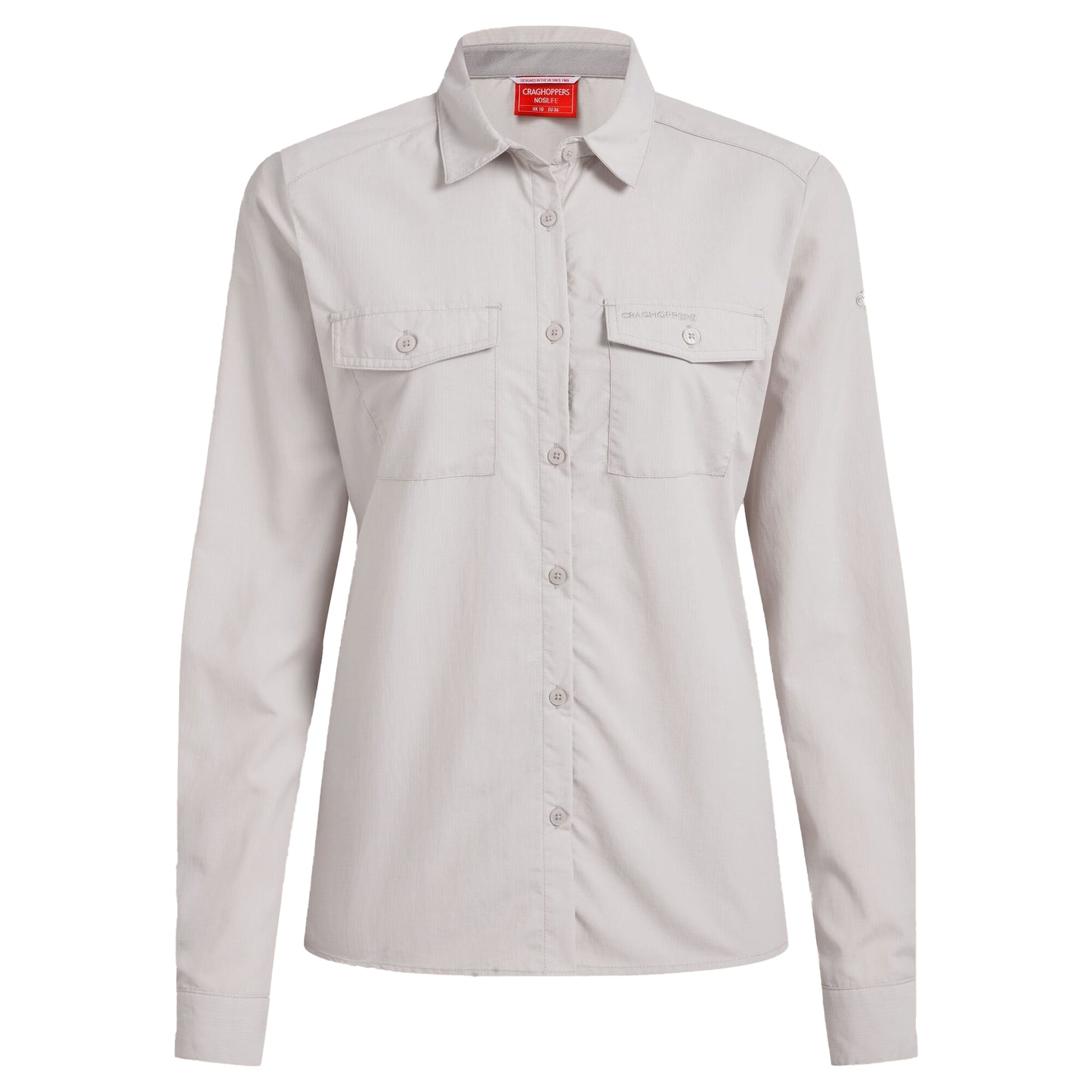 Oyster - Front - Craghoppers Womens-Ladies Loukkos Nosilife Long-Sleeved Shirt