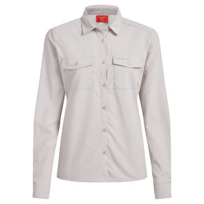 Oyster - Front - Craghoppers Womens-Ladies Loukkos Nosilife Long-Sleeved Shirt