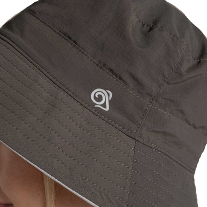 Woodland Green-Parchment - Side - Craghoppers III Nosilife Bucket Hat