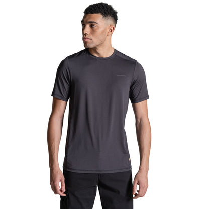Black - Side - Craghoppers Mens Charon II Reflective Logo T-Shirt