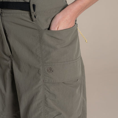 Wild Olive - Side - Craghoppers Womens-Ladies Medina Nosilife Cargo Shorts