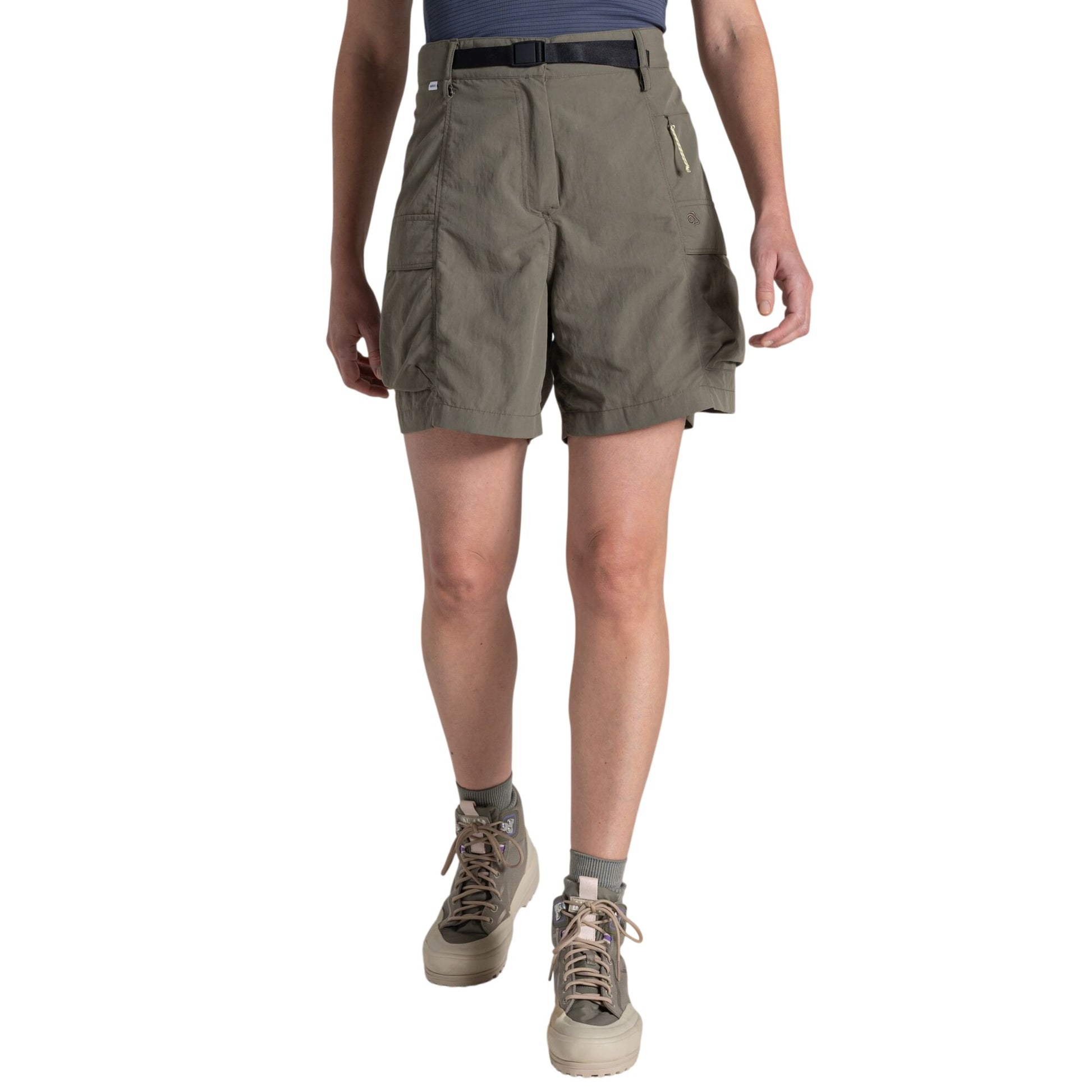 Wild Olive - Side - Craghoppers Womens-Ladies Medina Nosilife Cargo Shorts