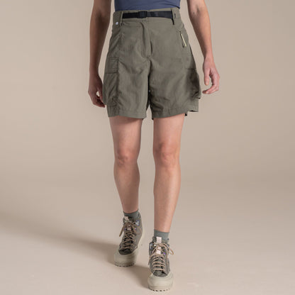 Wild Olive - Close up - Craghoppers Womens-Ladies Medina Nosilife Cargo Shorts