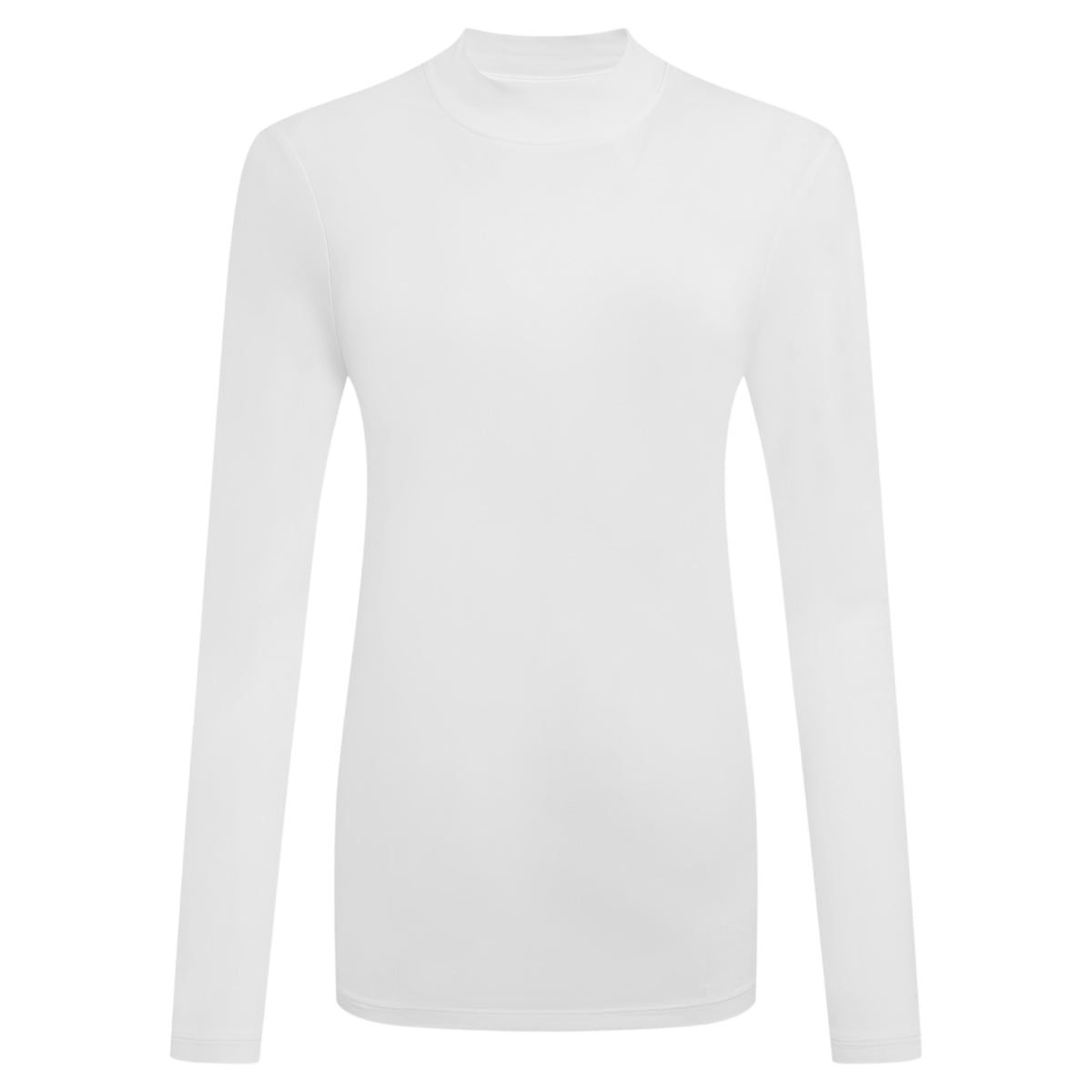 White - Front - Craghoppers Womens-Ladies Nosilife Mock Neck Long-Sleeved Golf T-Shirt