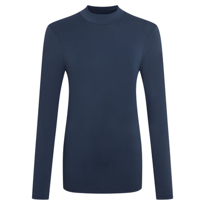 Blue Navy - Front - Craghoppers Womens-Ladies Nosilife Mock Neck Long-Sleeved Golf T-Shirt