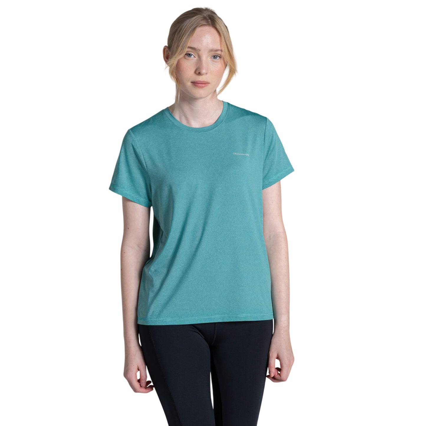 Glazed Aqua - Side - Craghoppers Womens-Ladies Ellie II Short-Sleeved T-Shirt