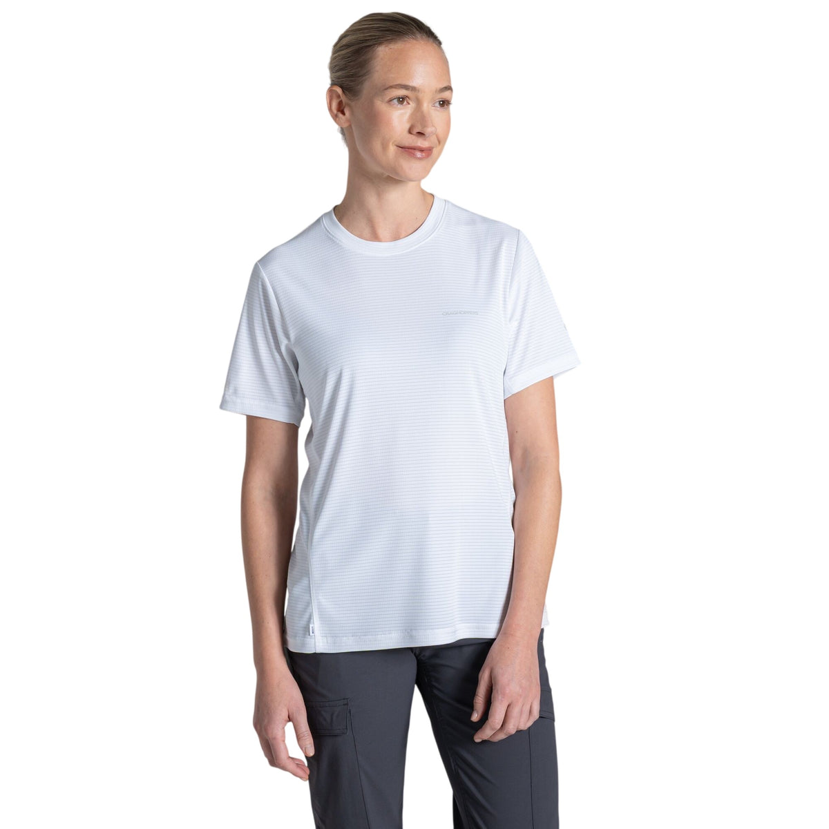 White - Side - Craghoppers Womens-Ladies Nosilife T-Shirt
