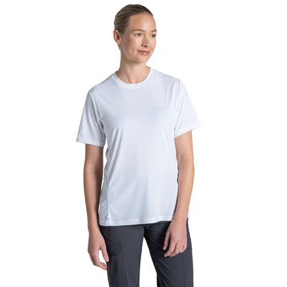 White - Side - Craghoppers Womens-Ladies Nosilife T-Shirt