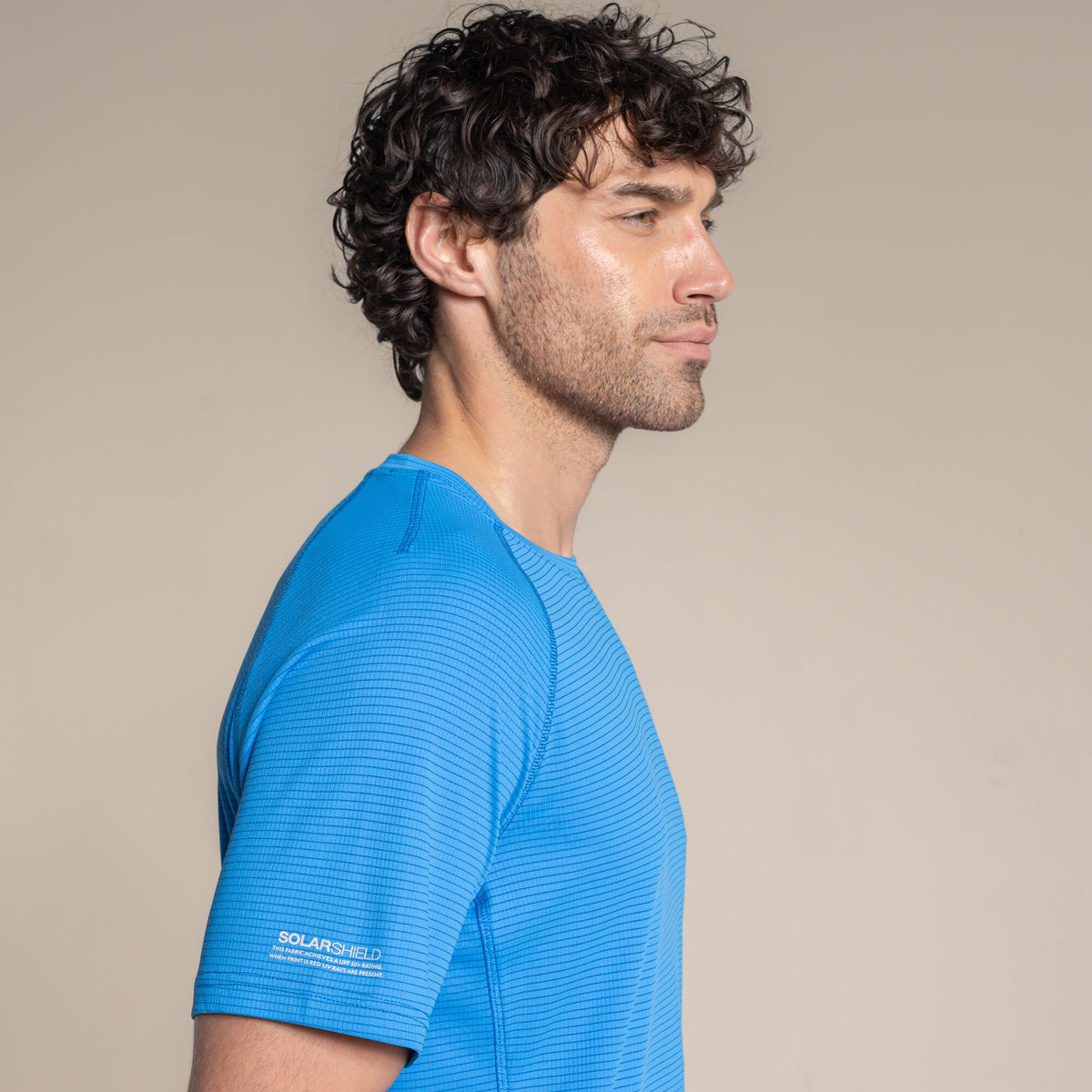 Azure Sky - Side - Craghoppers Mens Nosilife T-Shirt