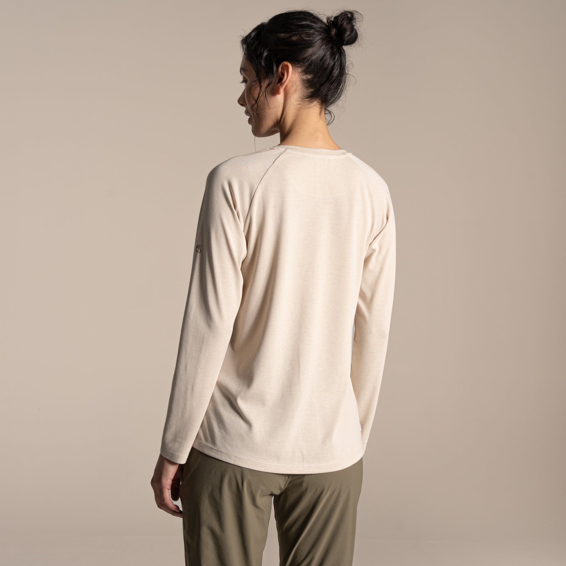 Oyster Marl - Back - Craghoppers Womens-Ladies Nour Nosilife Long-Sleeved T-Shirt