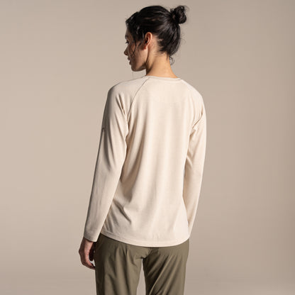 Oyster Marl - Back - Craghoppers Womens-Ladies Nour Nosilife Long-Sleeved T-Shirt