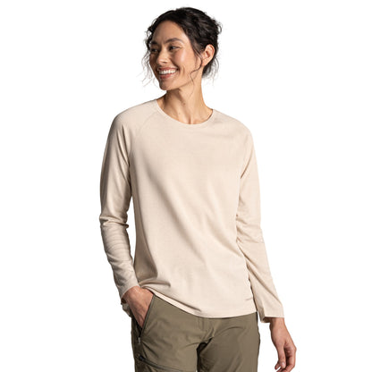 Oyster Marl - Side - Craghoppers Womens-Ladies Nour Nosilife Long-Sleeved T-Shirt