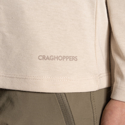 Oyster Marl - Side - Craghoppers Womens-Ladies Nour Nosilife Long-Sleeved T-Shirt