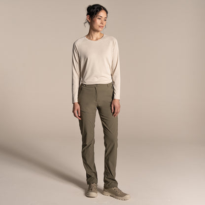 Oyster Marl - Close up - Craghoppers Womens-Ladies Nour Nosilife Long-Sleeved T-Shirt