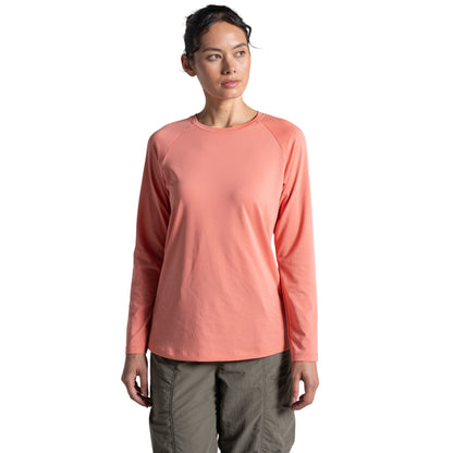 Spiced Apricot - Side - Craghoppers Womens-Ladies Nour Nosilife Long-Sleeved T-Shirt