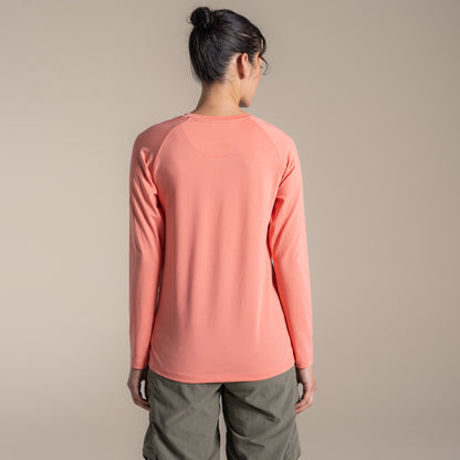 Spiced Apricot - Back - Craghoppers Womens-Ladies Nour Nosilife Long-Sleeved T-Shirt