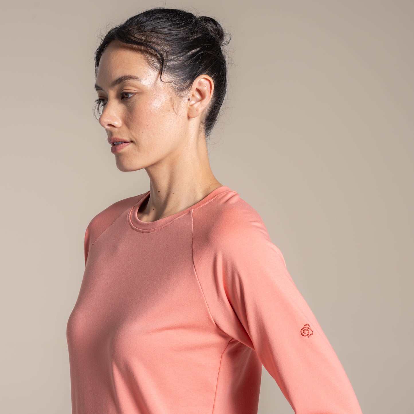 Spiced Apricot - Side - Craghoppers Womens-Ladies Nour Nosilife Long-Sleeved T-Shirt