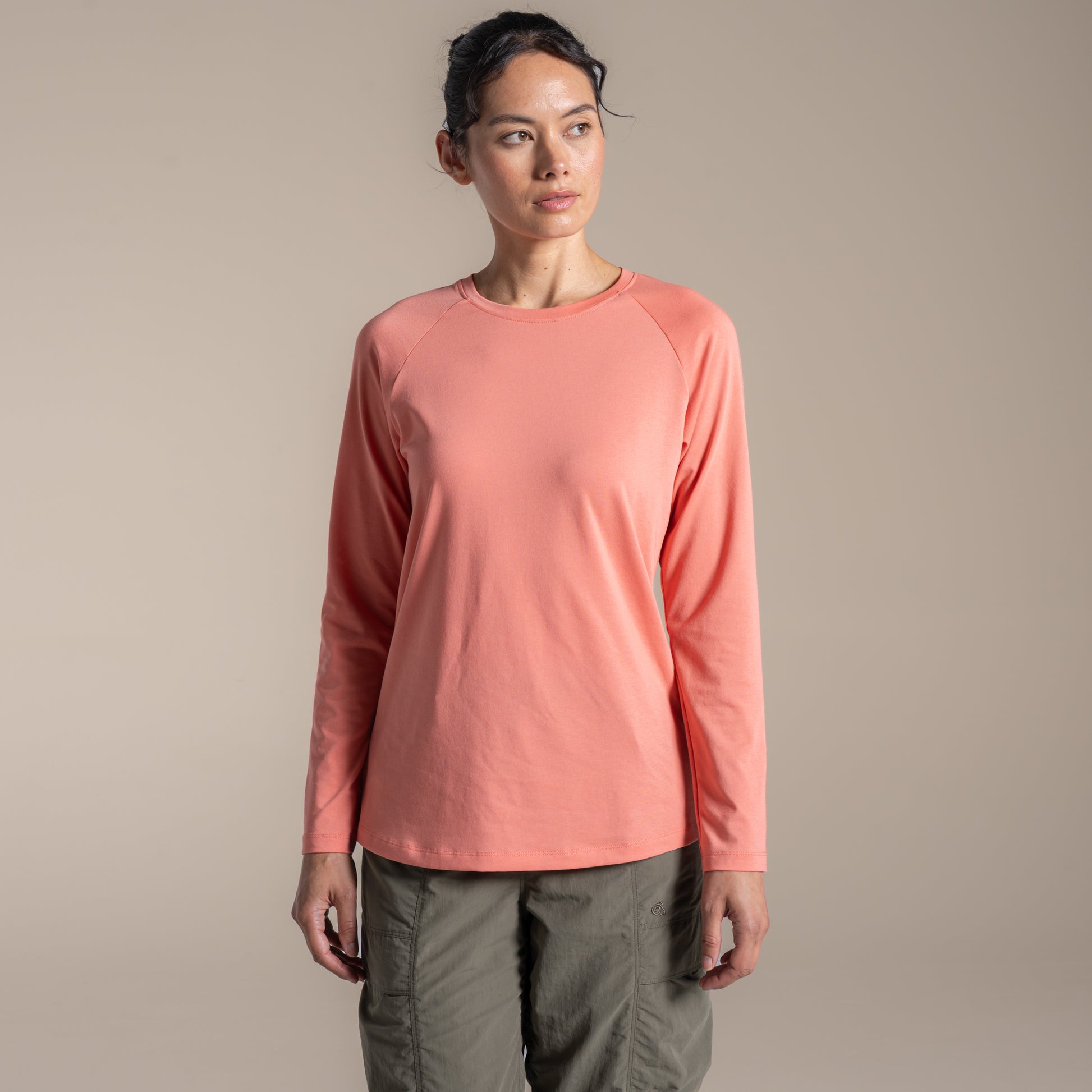 Spiced Apricot - Lifestyle - Craghoppers Womens-Ladies Nour Nosilife Long-Sleeved T-Shirt