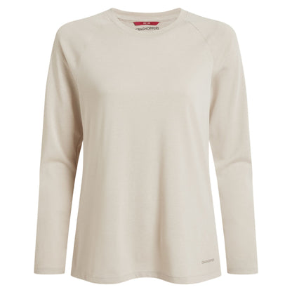 Oyster Marl - Front - Craghoppers Womens-Ladies Nour Nosilife Long-Sleeved T-Shirt