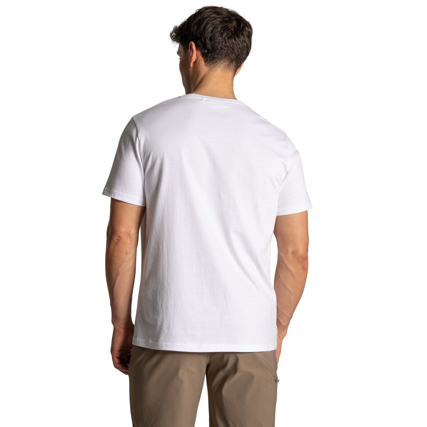 White - Back - Craghoppers Mens National Trust Sabden Scenery Short-Sleeved T-Shirt