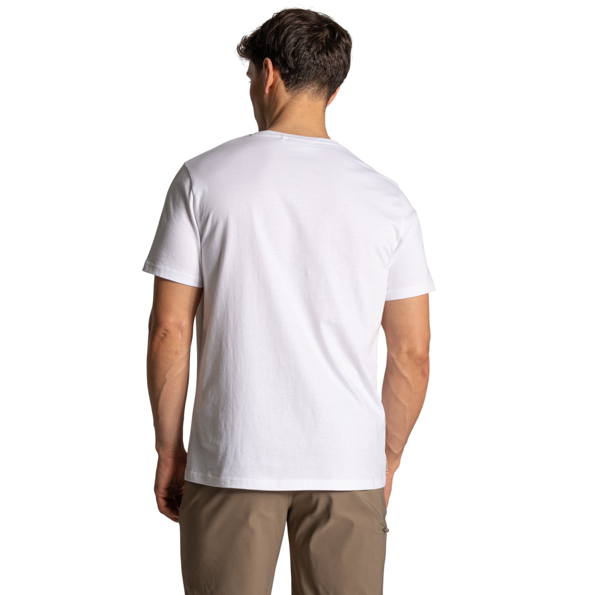 White - Back - Craghoppers Mens National Trust Sabden Scenery Short-Sleeved T-Shirt