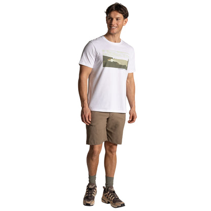 White - Lifestyle - Craghoppers Mens National Trust Sabden Scenery Short-Sleeved T-Shirt