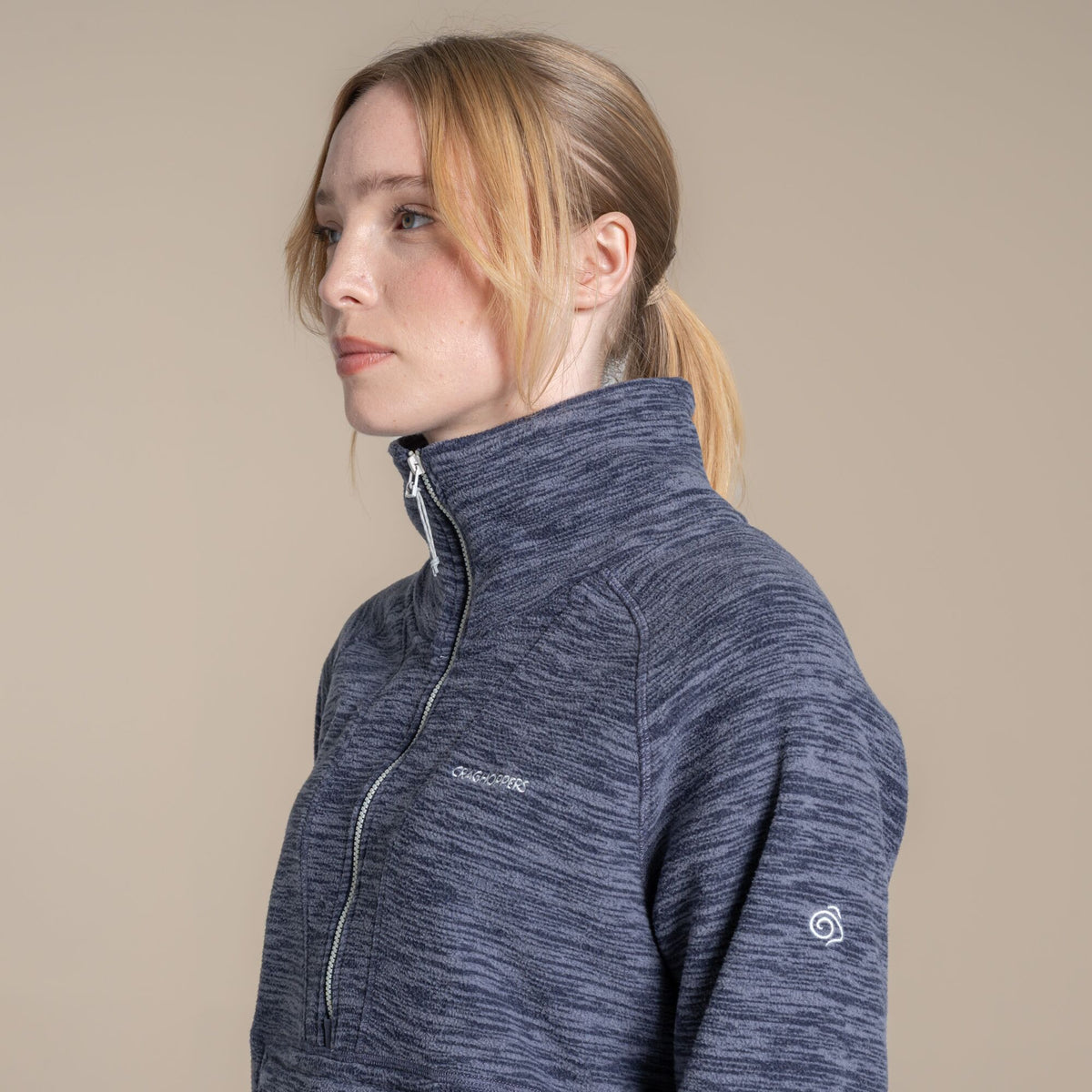 Anthracite - Lifestyle - Craghoppers Womens-Ladies Esk II Half Zip Fleece Top