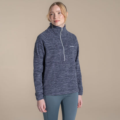 Anthracite - Pack Shot - Craghoppers Womens-Ladies Esk II Half Zip Fleece Top