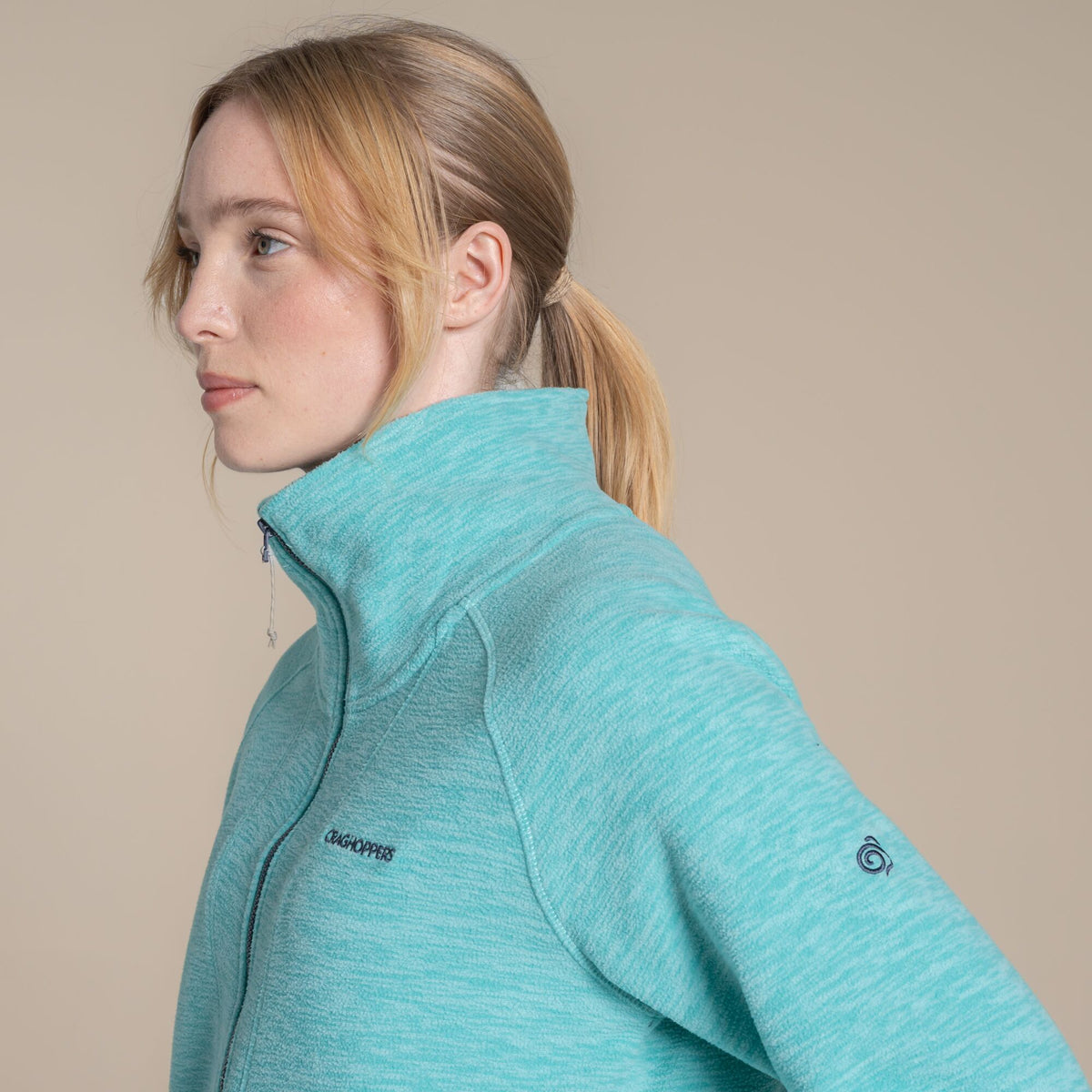 Glazed Aqua - Lifestyle - Craghoppers Womens-Ladies Esk II Half Zip Fleece Top