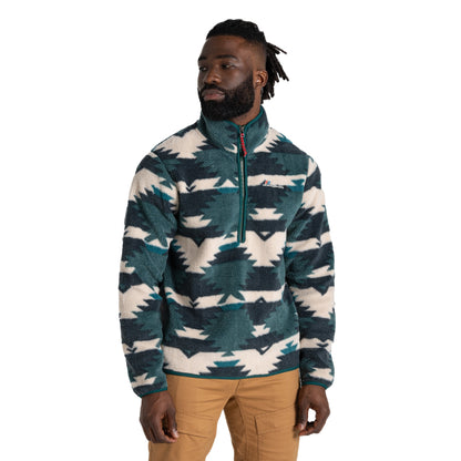 Dark Viridian - Back - Craghoppers Mens Tatton II Half Zip Fleece Top