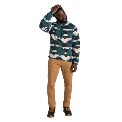 Dark Viridian - Side - Craghoppers Mens Tatton II Half Zip Fleece Top