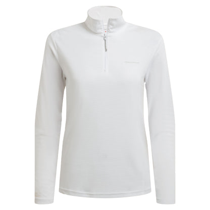 White - Front - Craghoppers Womens-Ladies Nosilife Half Zip Top