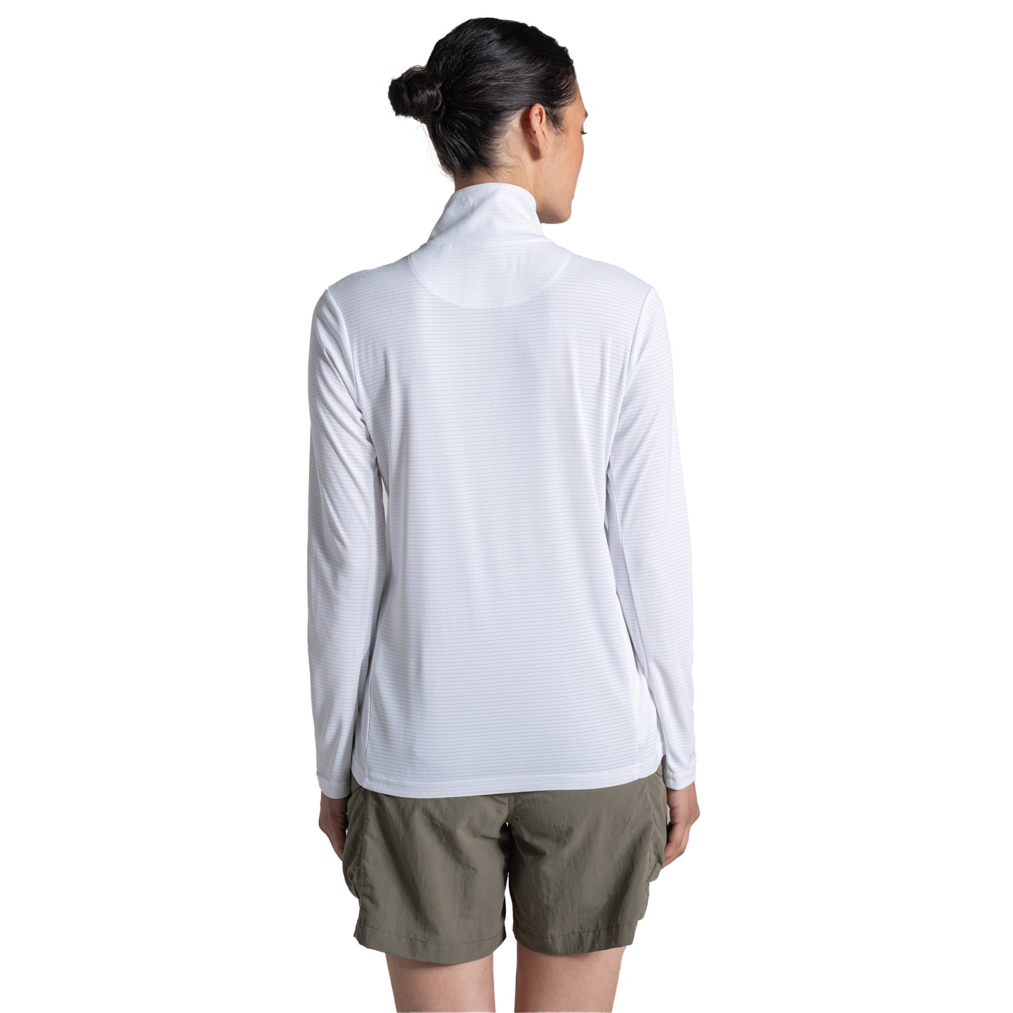 White - Back - Craghoppers Womens-Ladies Nosilife Half Zip Top