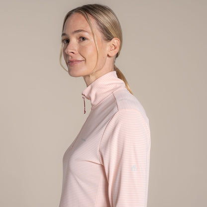 Sherbet - Lifestyle - Craghoppers Womens-Ladies Nosilife Half Zip Top