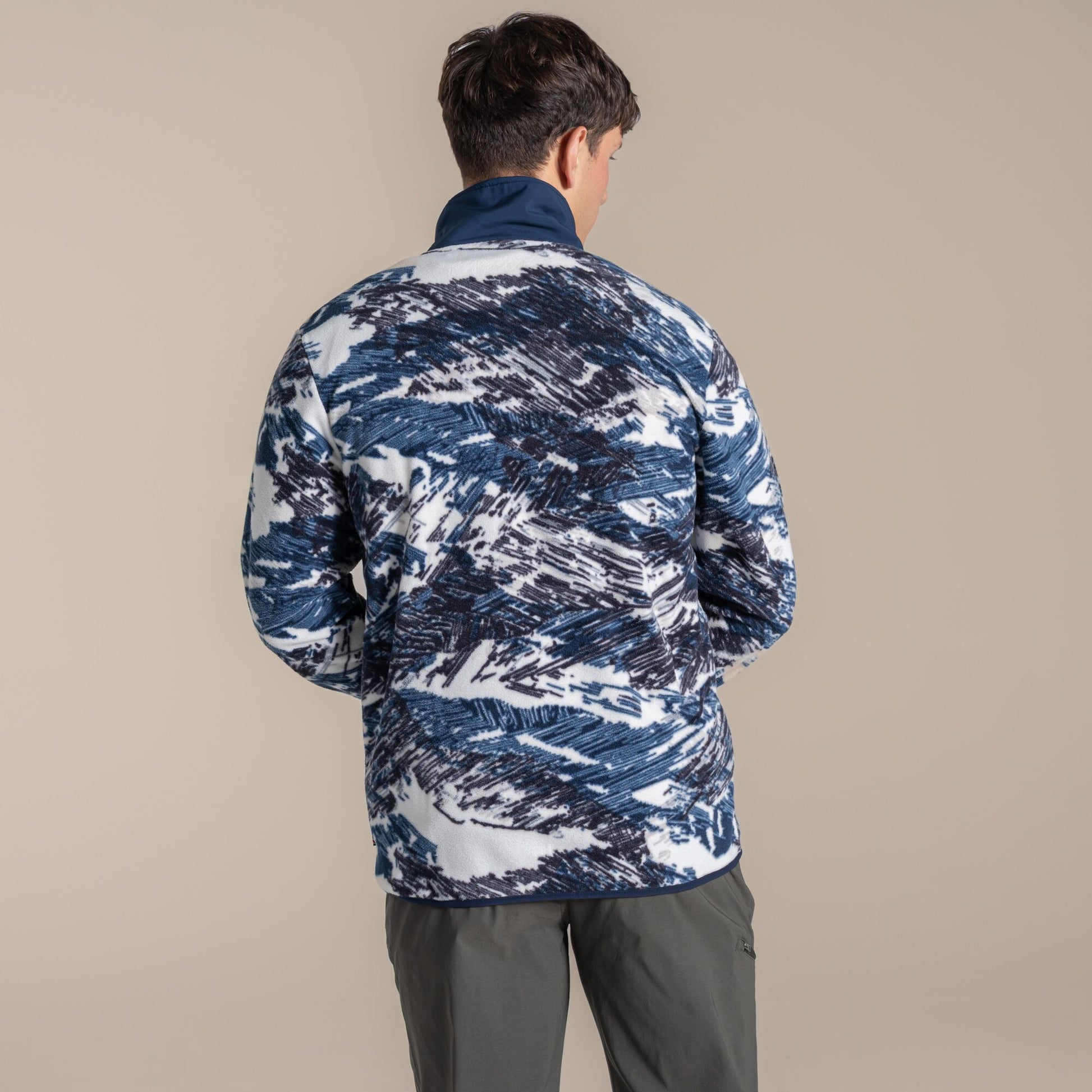 Ecru - Back - Craghoppers Mens Dewlish II Overhead Fleece Top