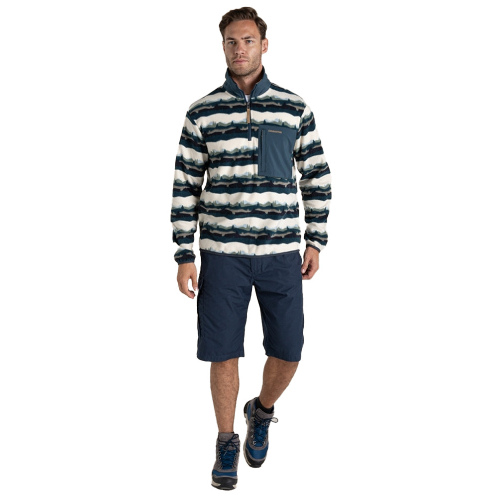Steel Blue - Side - Craghoppers Mens Kiwi Long Shorts