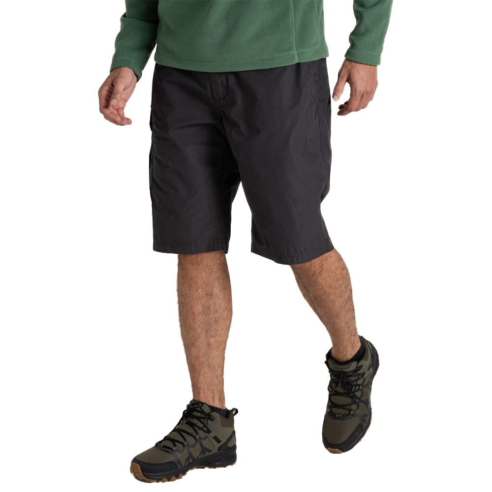 Black Pepper - Side - Craghoppers Mens Kiwi Long Shorts