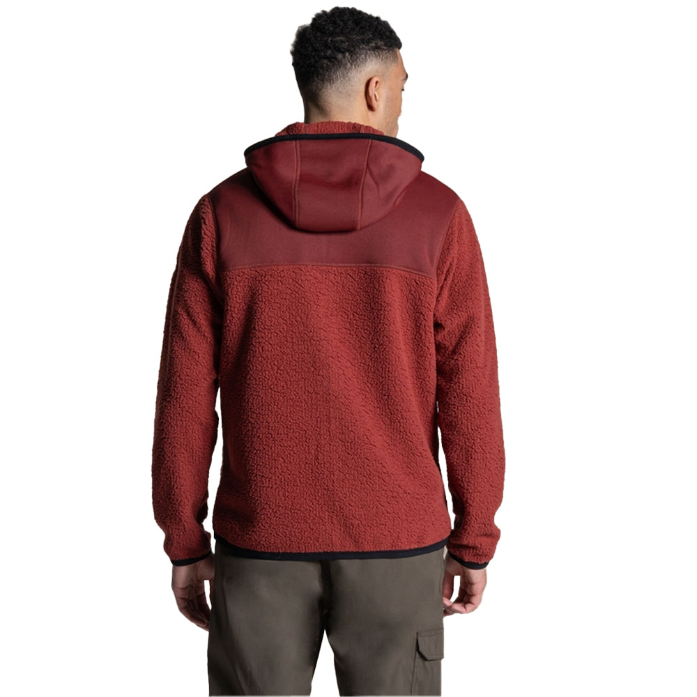 Burnt Maroon - Back - Craghoppers Mens Telesto Hooded Jacket