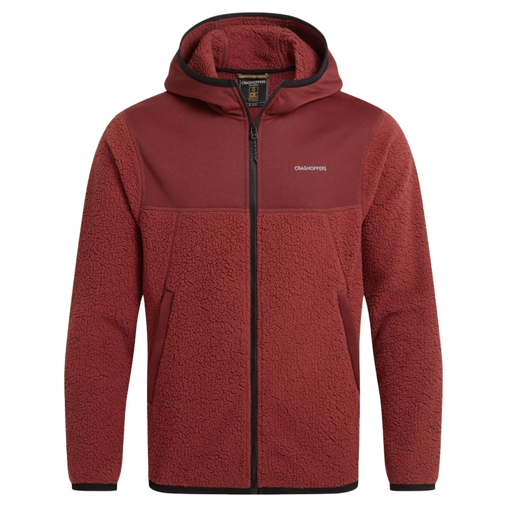 Burnt Maroon - Front - Craghoppers Mens Telesto Hooded Jacket