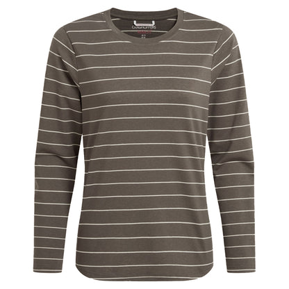 Wild Olive - Front - Craghoppers Womens-Ladies Akona Striped Nosilife Long-Sleeved T-Shirt