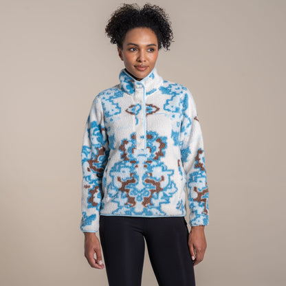 Horizon - Close up - Craghoppers Womens-Ladies National Trust Rosemary II Abstract Overhead Fleece Top