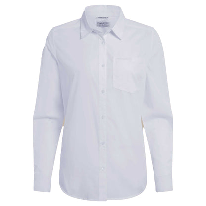White - Front - Craghoppers Womens-Ladies Kiwi III Long-Sleeved Shirt