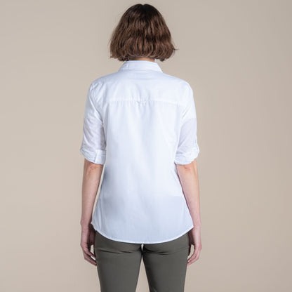 White - Back - Craghoppers Womens-Ladies Kiwi III Long-Sleeved Shirt