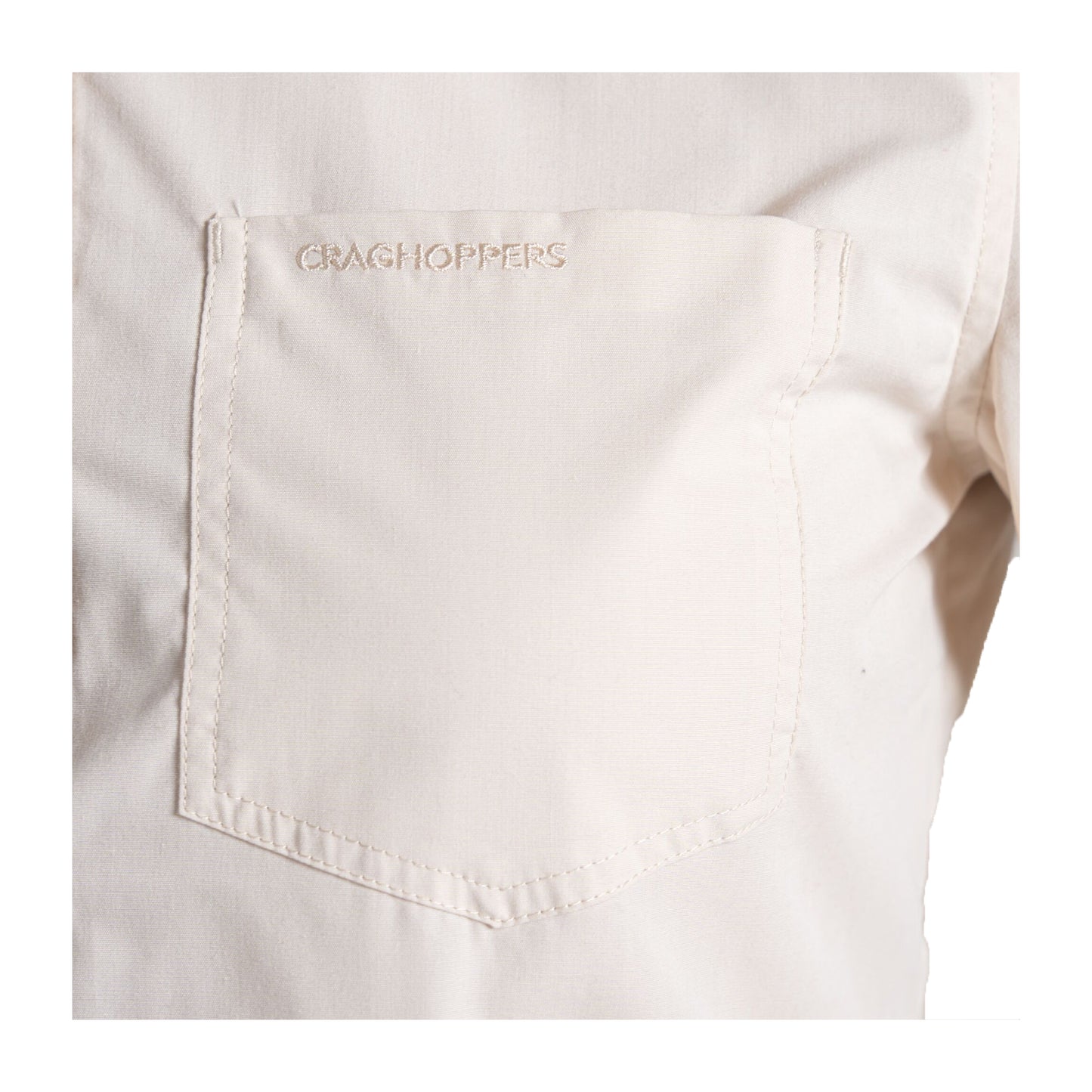 Stone - Side - Craghoppers Womens-Ladies Kiwi III Long-Sleeved Shirt