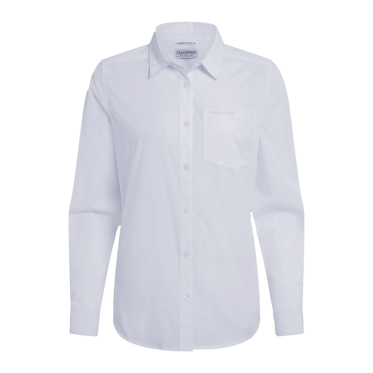 White - Front - Craghoppers Womens-Ladies Kiwi III Long-Sleeved Shirt
