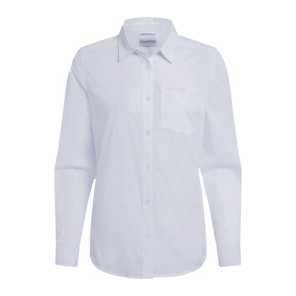 White - Front - Craghoppers Womens-Ladies Kiwi III Long-Sleeved Shirt