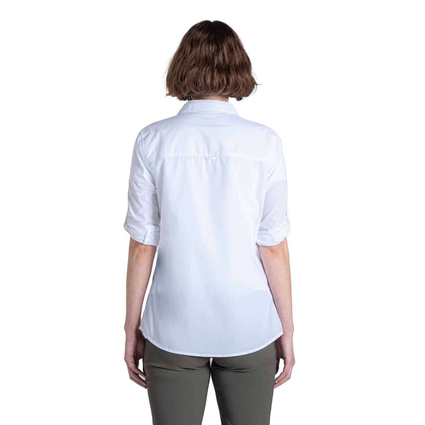 White - Back - Craghoppers Womens-Ladies Kiwi III Long-Sleeved Shirt