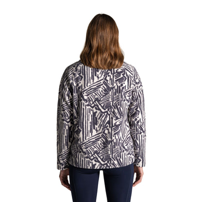 Anthracite - Back - Craghoppers Womens-Ladies Annjela Graphic Print Half Zip Fleece Top